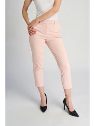 Marks & Spencer Spodnie chino w kolorze jasnoróżowym rozmiar: 44. Różowe spodnie materiałowe Marks & Spencer, bez wzorów, z podwyższonym stanem. Za 61.31 zł.