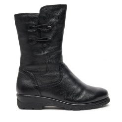 Botki Caprice. Czarne botki Caprice, bez wzorów, bez obcasa, na płaskiej podeszwie, bez zapięcia. Za 619.99 zł.