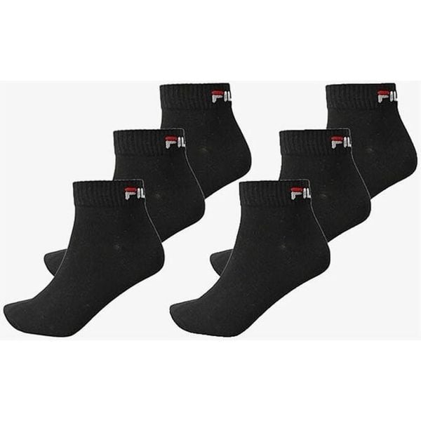 Fila Skarpety Quarter 6-pack Unisex Czarne 43-46. Czarne skarpety Fila, bez wzorów. Za 163.99 zł.