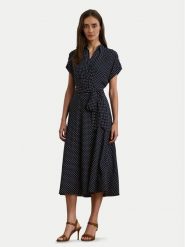 LAUREN RALPH LAUREN Sukienka koszulowa 250957093001 Granatowy Regular Fit. Niebieskie sukienki Lauren Ralph Lauren, bez wzorów, z syntetyku, bez kołnierzyka, bez ramiączek, koszulowe. Za 799.99 zł.