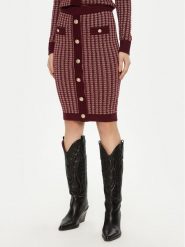 Fracomina Spódnica ołówkowa FS24WG4004K536F8 Bordowy Slim Fit. Czerwone spódnice Fracomina, xs, bez wzorów, z syntetyku, ołówkowe. Za 259.99 zł.