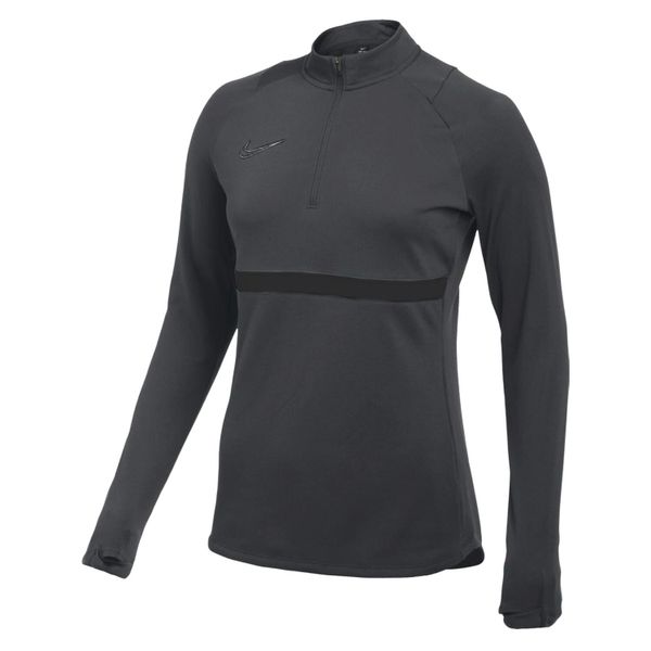 Bluza Damska Academy 21 DriFIT Quarter Zip Drill Top. Szare bluzy Nike, bez wzorów, bez kaptura. Za 151.99 zł.