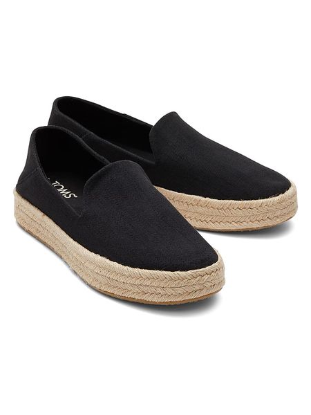 TOMS Espadryle w kolorze czarnym rozmiar: 40. Czarne espadryle Toms, bez wzorów, bez obcasa, bez zapięcia. Za 149.66 zł.