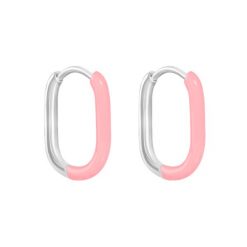 Kolczyki Cube 1,7 cm z różową emalią, posrebrzane. Czerwone kolczyki Lilou, posrebrzane. Za 149.00 zł.