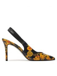 Versace Jeans Couture Sandały 77VA3S52 ZS366 Czarny. Czarne sandały Versace Jeans Couture, bez wzorów, z jeansu, bez obcasa, na szpilce, bez zapięcia. Za 759.99 zł.