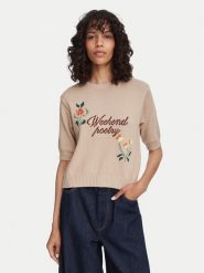 Weekend Max Mara Sweter Fiacre 2625366191 Beżowy Regular Fit. Brązowe swetry Weekend Max Mara, l, bez wzorów, z bawełny, bez ramiączek. Za 889.99 zł.