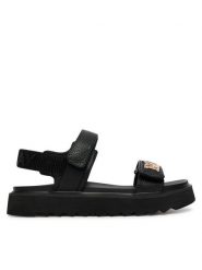 REPLAY Sandały GWF5D .000.C0009S Czarny. Czarne sandały Replay, bez wzorów, ze skóry, bez obcasa, na płaskiej podeszwie, bez zapięcia. Za 309.99 zł.