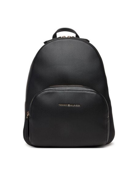 Tommy Hilfiger Plecak Th Logo Backpack AW0AW18118 Czarny. Czarne plecaki TOMMY HILFIGER, bez wzorów, ze skóry. Za 649.99 zł.