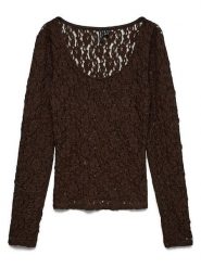 Vero Moda Bluzka w kolorze brązowym rozmiar: S. Brązowe bluzki Vero Moda, s, bez wzorów, z koronki, bez kołnierzyka, bez ramiączek. Za 99.95 zł.