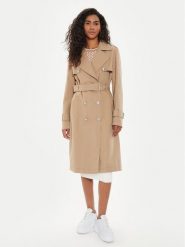 Guess Trencz W4YL13 WGAI0 Beżowy Regular Fit. Brązowe płaszcze Guess, m, z aplikacjami, z bawełny, bez kaptura. Za 999.99 zł.