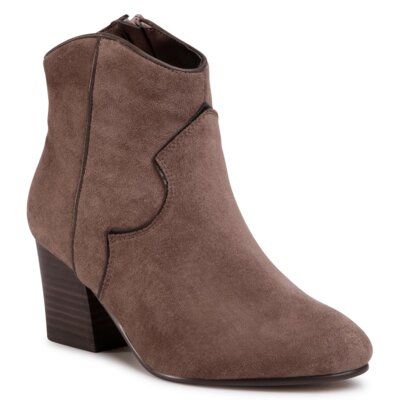 Jenny Fairy WYL2265-1 Beżowy ciemny. Brązowe botki Jenny Fairy, bez wzorów, z materiału, bez obcasa, bez zapięcia. Za 119.99 zł.