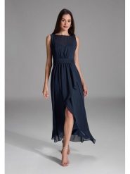 SWING Sukienka w kolorze granatowym rozmiar: 40. Niebieskie sukienki Swing, bez wzorów, bez kołnierzyka, bez ramiączek, maxi. Za 295.99 zł.