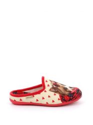 Grünland Kapcie w kolorze biało-czerwonym rozmiar: 39. Czerwone obuwie domowe Grünland, bez wzorów, bez zapięcia. Za 71.27 zł.