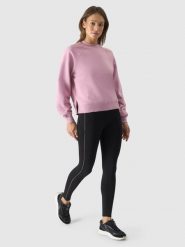 4F Legginsy dzianinowe damskie - czarne M. Czarne legginsy 4f, m, bez wzorów, z dzianiny, z podwyższonym stanem. W wyprzedaży za 79.99 zł.