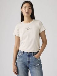 Levi's Koszulka w kolorze kremowym rozmiar: M. Brązowe bluzki Levi's®, m, bez wzorów, z bawełny, bez kołnierzyka, bez ramiączek. Za 98.95 zł.