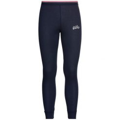 Legginsy termiczne damskie Odlo Base Layers. Niebieskie legginsy Odlo, bez wzorów, z poliesteru. Za 134.55 zł.
