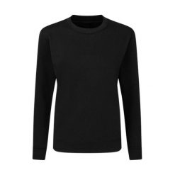 Damska Bluza Z Okrągłym Wycięciem Pod Szyją. Czarne bluzy SG, xs, bez wzorów, bez kaptura. Za 91.99 zł.