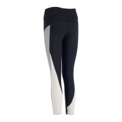 Legginsy fitness damskie Domyos. Czarne legginsy DOMYOS, l, bez wzorów, z materiału, z podwyższonym stanem, na fitness i siłownię. Za 79.99 zł.