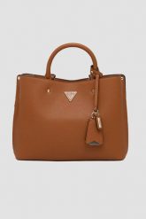 GUESS Brązowa torebka damska Meridian. Brązowe torebki klasyczne Guess, z aplikacjami, ze skóry ekologicznej, bez dodatków. W wyprzedaży za 599.99 zł.