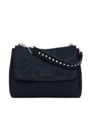 Desigual Torebka 25SAXPA8 Czarny. Czarne torebki klasyczne Desigual, bez wzorów, ze skóry, bez dodatków. Za 199.99 zł.