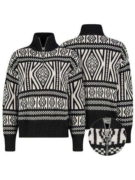 Eight2Nine Sweter w kolorze czarno-białym rozmiar: XL. Czarne swetry Eight2Nine, xl, bez wzorów, z wełny, bez ramiączek. Za 139.87 zł.
