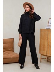 Soft Cashmere 2-częściowy zestaw w kolorze czarnym rozmiar: 34/36. Czarne golfy Soft Cashmere, bez wzorów, bez ramiączek. Za 144.92 zł.