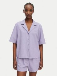 Tommy Hilfiger Piżama UW0UW06505 Fioletowy jasny Regular Fit. Fioletowe piżamy TOMMY HILFIGER, bez wzorów, z bawełny, bez ramiączek. Za 329.99 zł.