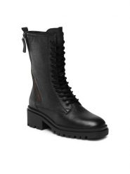 Lasocki Kozaki WI16-16444-01 Czarny. Czarne kozaki Lasocki, ze skóry, bez obcasa, na płaskiej podeszwie, bez zapięcia. Za 329.99 zł.