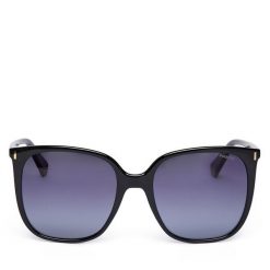 Okulary przeciwsłoneczne Polaroid. Czarne okulary przeciwsłoneczne Polaroid, bez wzorów. Za 199.99 zł.