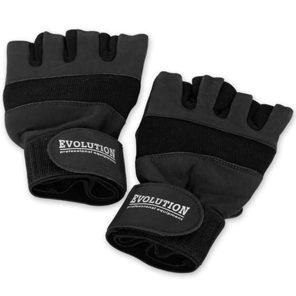 Rękawice fitness Evolution Professional Equipment ze skóry naturalnej Standard. Czarne rękawiczki EVOLUTION PROFESSIONAL EQUIPMENT, bez wzorów, ze skóry, sportowe. Za 32.00 zł.