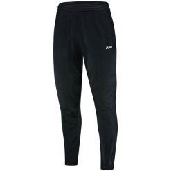 Damskie spodnie dresowe Jako polyester Classico. Czarne spodnie materiałowe JAKO, bez wzorów, z dresówki, do piłki nożnej. Za 190.00 zł.