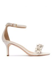 LAUREN RALPH LAUREN Sandały 802P10640001 Biały. Białe sandały Lauren Ralph Lauren, bez wzorów, ze skóry, bez obcasa, na szpilce, bez zapięcia. Za 819.99 zł.