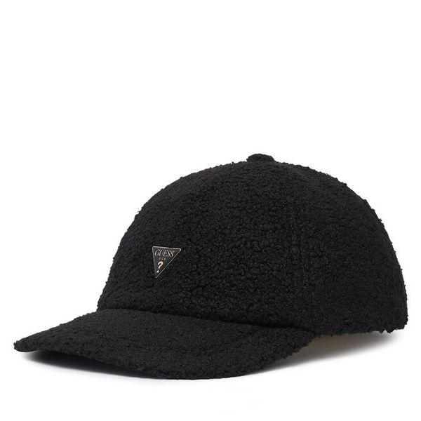 Czapka z daszkiem Guess. Czarne czapki Guess, z aplikacjami. Za 194.99 zł.