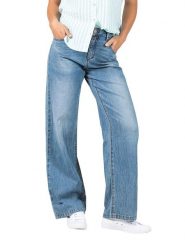 Timezone Dżinsy "Cora" - Comfort fit - w kolorze niebieskim rozmiar: W31/L32. Niebieskie jeansy Timezone, l, z aplikacjami. Za 162.87 zł.