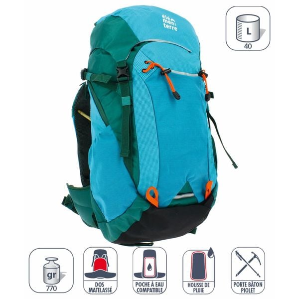 Plecak Elementerre talca 40 l. Niebieskie plecaki Elementerre, bez wzorów. Za 363.90 zł.