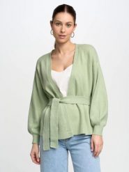 Kardigan damski miętowy Mady 300. Zielone kardigany Big Star, l, bez wzorów. W wyprzedaży za 49.99 zł.