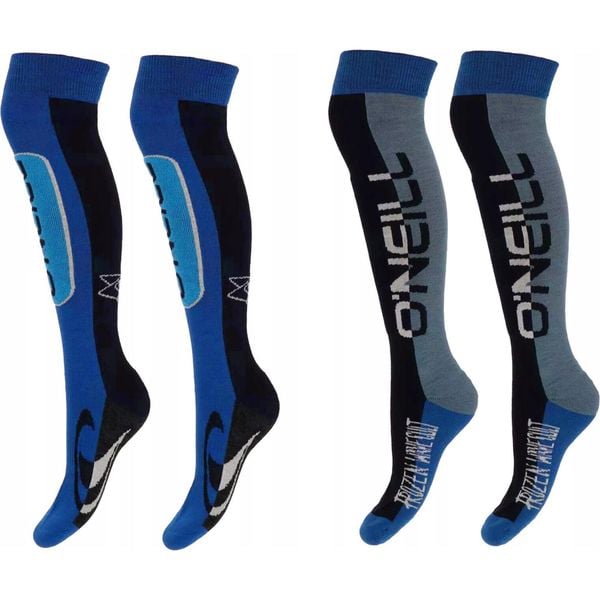 Skarpety narciarskie O'neill 201061006 2-pak. Niebieskie skarpety O'Neill, bez wzorów, z wełny. W wyprzedaży za 89.90 zł.