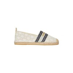 Espadryle z płótna z wstawką dla kobiet Superdry. Brązowe espadryle Superdry, bez wzorów, z koronki, bez obcasa, bez zapięcia. W wyprzedaży za 168.25 zł.