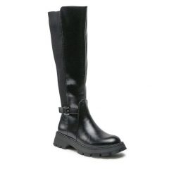 Kozaki Jenny Fairy. Czarne kozaki Jenny Fairy, bez obcasa, na płaskiej podeszwie, bez zapięcia. Za 159.99 zł.