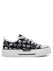 KARL LAGERFELD Trampki KL60612T Czarny. Czarne trampki KARL LAGERFELD, bez wzorów, z materiału, bez zapięcia. Za 349.99 zł.