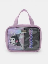 Kosmetyczka Kuromi - fioletowy. Fioletowe kufry i kosmetyczki Sinsay, bez wzorów, bez dodatków. Za 29.99 zł.