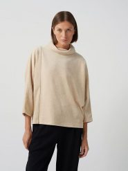 Someday Sweter "Udina" w kolorze beżowym rozmiar: S. Brązowe swetry someday., s, bez wzorów, ze splotem, bez ramiączek. Za 114.17 zł.
