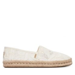 Espadryle Toms. Białe espadryle Toms, bez wzorów, bez obcasa, bez zapięcia. Za 349.99 zł.