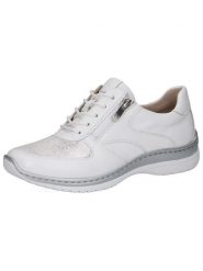 Caprice Skórzane sneakersy w kolorze srebrno-białym rozmiar: 40. Białe trampki Caprice, bez wzorów, bez zapięcia. Za 180.49 zł.