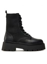 Aldo Trzewiki Talaleryknit 13838669 Czarny. Czarne botki Aldo, bez wzorów, ze skóry, bez obcasa, na płaskiej podeszwie, bez zapięcia. Za 439.99 zł.