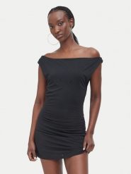 Juicy Couture Sukienka codzienna JCWED226330 Czarny Slim Fit. Czarne sukienki Juicy Couture, na co dzień, s, bez wzorów, z syntetyku, bez kołnierzyka, bez ramiączek, proste. Za 319.99 zł.