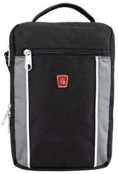 Torba na ramię Traveller z kieszenią na tablet i organizerem, dwukolorowa. Czarne torby na ramię Erima, bez wzorów, z poliesteru, na ramię, bez dodatków. Za 167.99 zł.