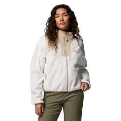 Bluza dresowa sportowa damska Sequoia Grove II FZ. Białe bluzy Columbia, m, bez wzorów, z dresówki, bez kaptura. Za 249.99 zł.