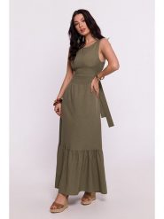 Be Wear Sukienka w kolorze khaki rozmiar: M. Brązowe sukienki Be Wear, m, bez wzorów, bez kołnierzyka, bez ramiączek, maxi, rozkloszowane. Za 189.29 zł.