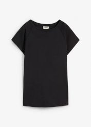 T-shirt z czystej bawełny organicznej. Brązowe t-shirty bonprix, bez wzorów, z bawełny, bez kołnierzyka, bez ramiączek. Za 42.99 zł.